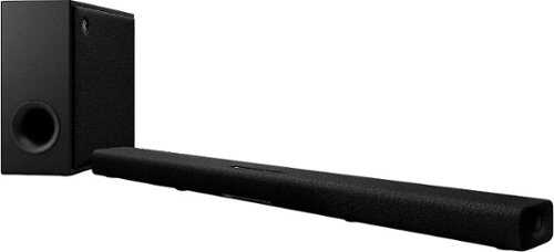 Rent to own Yamaha - 4.1.2ch Sound Bar with Dolby Atmos, Wireless Subwoofer and Alexa Built-in - Black - Black