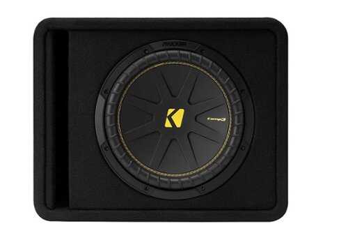 Rent to own KICKER - CompC 12" Loaded Enclosures Single-Voice-Coil 4-Ohm Subwoofer - Black