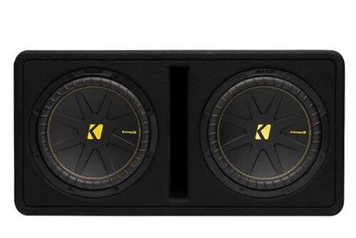 Rent to own KICKER - CompC 12" Loaded Enclosures Dual Single-Voice-Coil 2-Ohm Subwoofers - Black