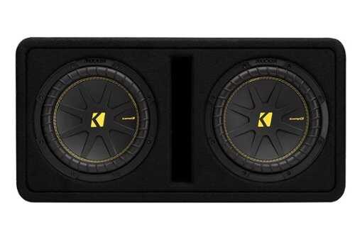 Rent to own KICKER - CompC 10" Loaded Enclosures Dual Single-Voice-Coil 2-Ohm Subwoofers - Black