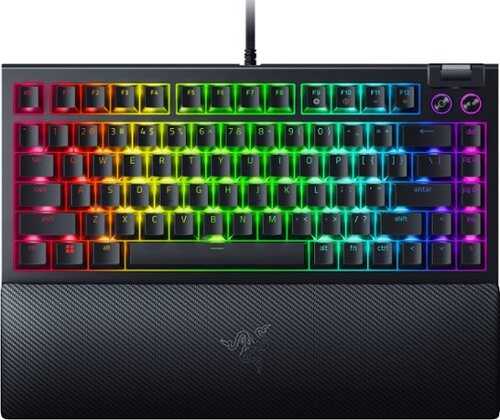 Rent to own Razer - BlackWidow V4 75% Wired Mechanical Orange Switch Gaming Keyboard with Hot-Swappable Design - Black