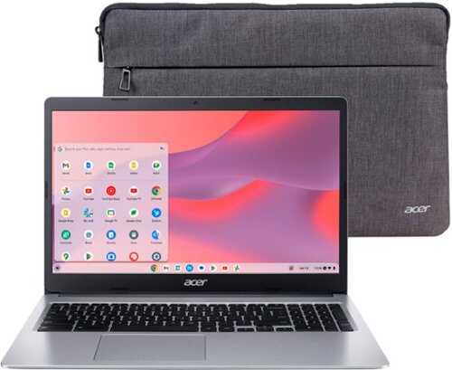 Rent To Own - Acer - Chromebook 315 Laptop – 15.6" HD Display - Intel Celeron N4020 – 4GB LPDDR4 – 64GB eMMC – Wi-Fi 5 – Chrome OS - Silver
