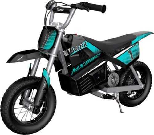 Rent to own Razor - Dirt Rocket MX350 w/ 7 miles Max Operating Range and 14 mph Max Speed - Small - Teal/Black