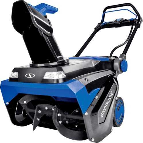 Rent to own Snow Joe - 24V Single Stage Cordless Brushless Electric Snow Blower (4x12.0 Ah Batteries and 2 Chargers) - Black and Blue