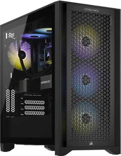 Rent To Own - CORSAIR - VENGEANCE i7400 Gaming Desktop - Intel Core i7-13700KF - 32GB DDR5 5600 MHz Memory-NVIDIA GeForce RTX 4080 FE - 1 TB SSD - Black