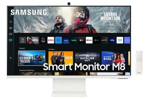 Rent to own Samsung - 27" M80C 4K UHD Smart Monitor with Streaming TV and SlimFit Camera Included - White