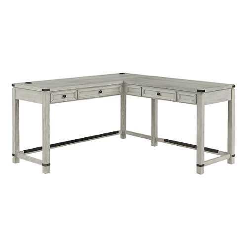 Rent To Own - OSP Home Furnishings - Baton Rouge L-Shaped Lift Desk - Champagne Oak