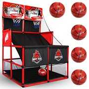 Rent to own BESTKID BALL Indoor Basketball Game - Double Shot Basketball Arcade - Indoor Basketball Hoop for Kids - Premium Basketball Arcade Game Indoor with Pump - Easy and Quick Assembling