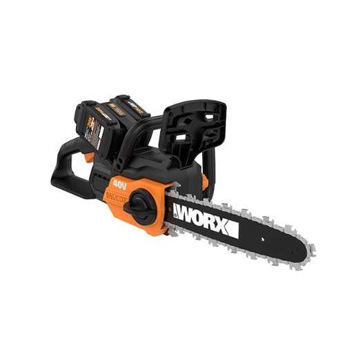 Rent to own WORX - WG381 40V 12" Cordless Chainsaw with Auto Tension (2 x 2.0 Ah Batteries and 1 x Charger) - Black