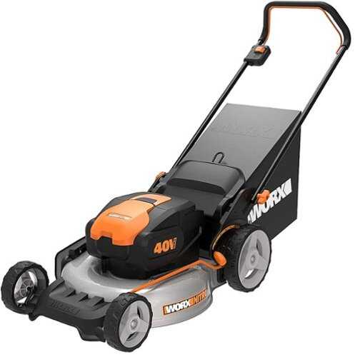 Rent to own WORX - WG751.3 40V 20" Push Lawn Mower with Grass Collection Bag and Mulcher (2 x 4.0 Ah Batteries and 1 x Charger) - Black