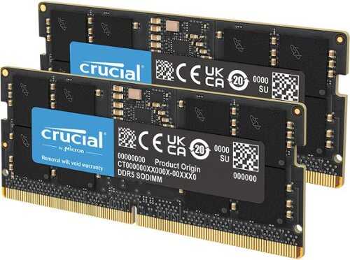 Rent to own Crucial - 64GB Kit (2x32GB) DDR5 5600MHz C46 SODIMM Laptop Memory - Black