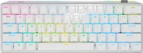 Rent to own CORSAIR - K70 Pro Mini Wireless 60% RGB Mechanical Cherry MX SPEED Linear Switch Gaming Keyboard with swappable MX switches - White