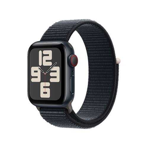 Rent to own Apple Watch SE (GPS + Cellular) 40mm Midnight Aluminum Case with Midnight Sport Loop - Midnight (Verizon)