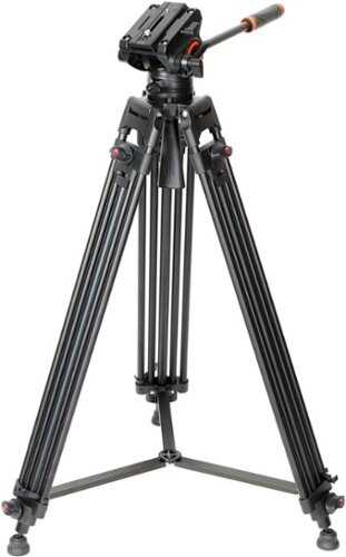 Rent To Own - Sunpak - VideoPRO-M5 Professional Fluid Head Tripod for Full Size Camcorders and Cine Cameras