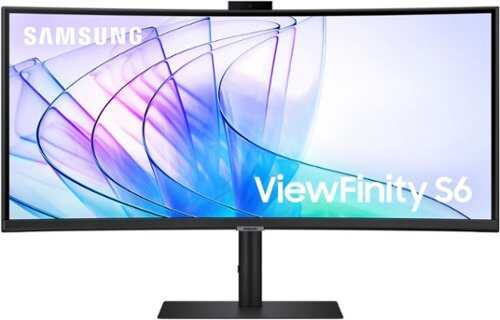 Rent to own Samsung - ViewFinity S65VC 34" Ultra-WQHD 100Hz AMD FreeSync™ HDR10 Curved Monitor with  Built -in Speakers and Built-in Camera - Black
