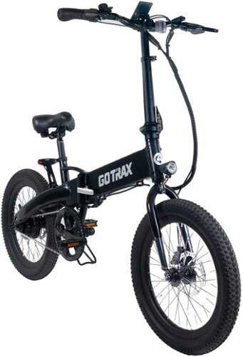 Rent To Own - GoTrax - F1 Folding Ebike w/ 25 mile Max Operating Range and 20 MPH Max Speed - Black