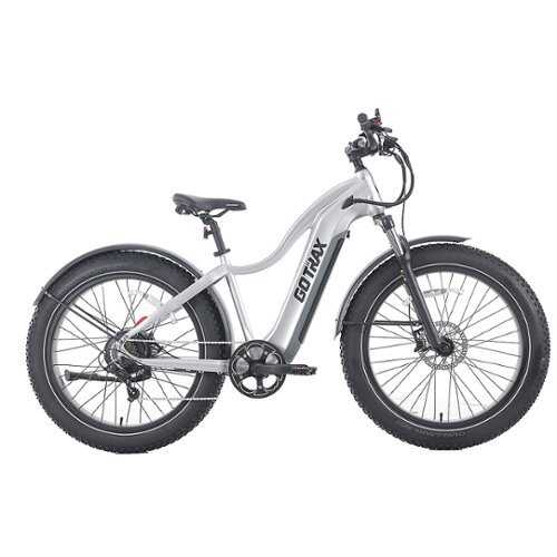 Rent to own GoTrax - Tundra Step Over Ebike w/ 43 mile Max Operating Range and 20 MPH Max Speed - Silver