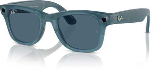 Rent to own Ray-Ban - Meta Smart Glasses - Wayfarer - Matte Jeans/Polarized Dusty Blue