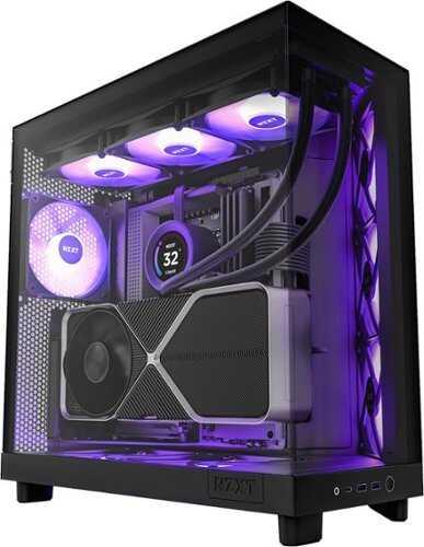 Rent to own NZXT - H6 Flow RGB ATX Mid-Tower Case with Dual Chamber - Black