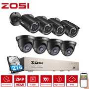 Rent to own ZOSI H.265+ 8CH 5MP Lite DVR 1080P HD CCTV Security Camera System 80ft IR Night Vision 2TB Hard Drive