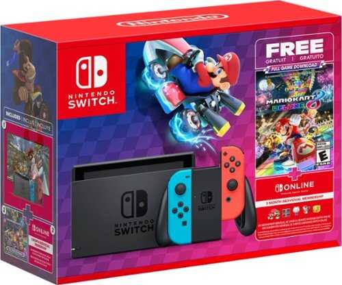 Rent to own Nintendo Switch Mario Kart 8 Deluxe Bundle (Full Game Download + 3 Mo. Nintendo Switch Online Membership Included) - Multi