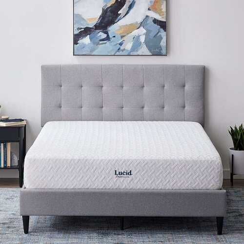 Rent to own Lucid Comfort Collection - 10-inch Plush Memory Foam Mattress - Twin XL - White