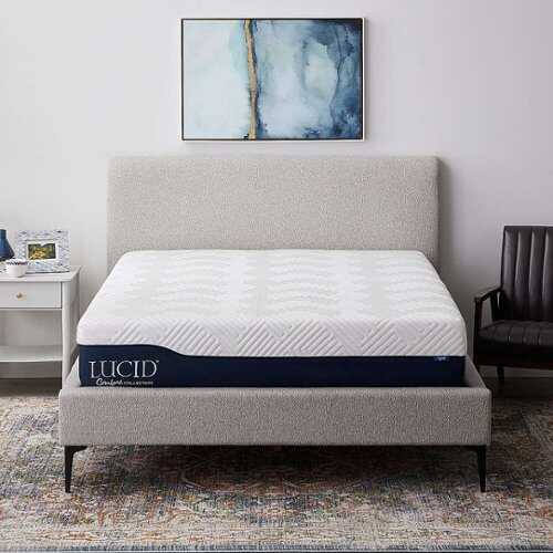 Rent to own Lucid Comfort Collection - 12-inch Medium-Firm Hybrid Mattress - Queen - White