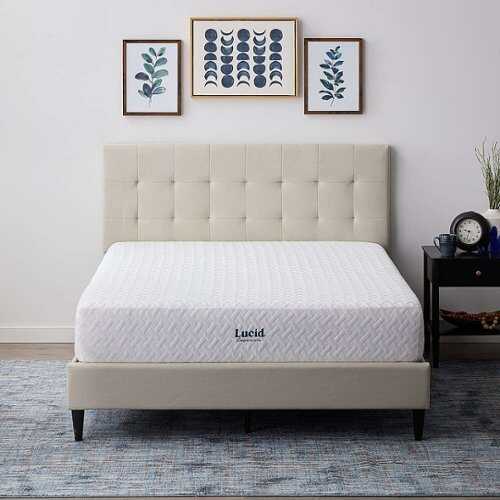 Rent to own Lucid Comfort Collection - 10-inch Medium Firm Gel Memory Foam Mattress-Twin - White