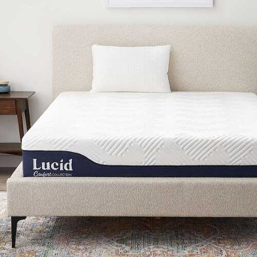 Rent to own Lucid Comfort Collection - 10-inch Memory Foam Hybrid Mattress - King - White