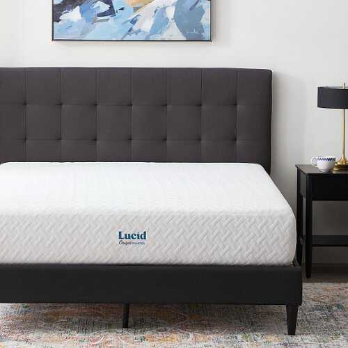 Rent to own Lucid Comfort Collection - 10-inch Firm Memory Foam Mattress - Queen - White