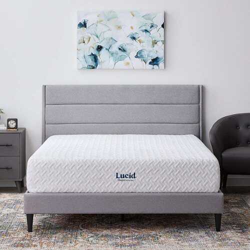 Rent to own Lucid Comfort Collection - 12-inch Firm Gel Memory Foam Mattress - King - White