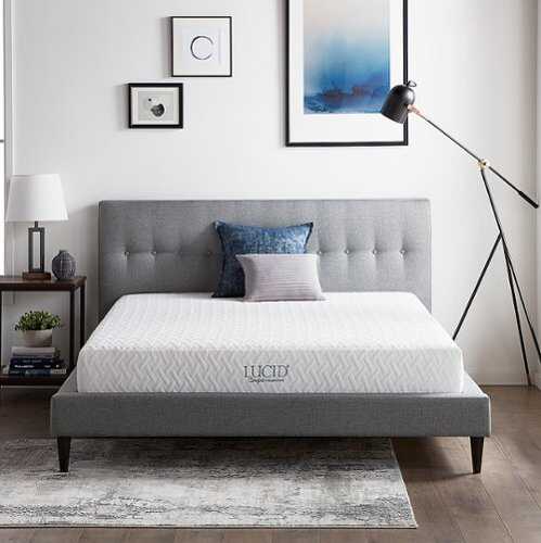 Rent to own Lucid Comfort Collection - 8-inch Firm Gel Memory Foam Mattress - Twin XL - White