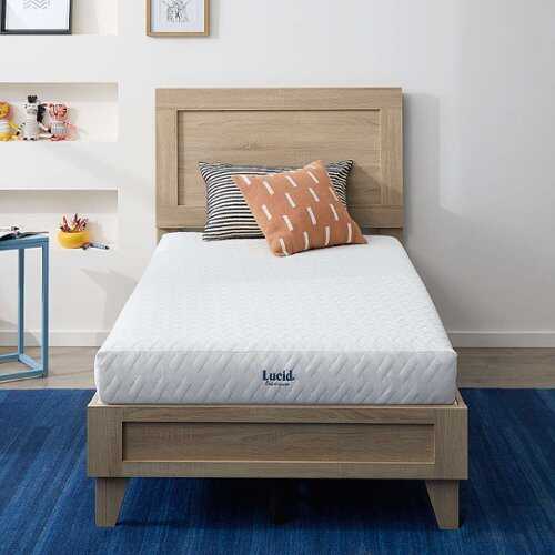 Rent to own Lucid Comfort Collection - 5-inch Gel Memory Foam Mattress - Queen - White