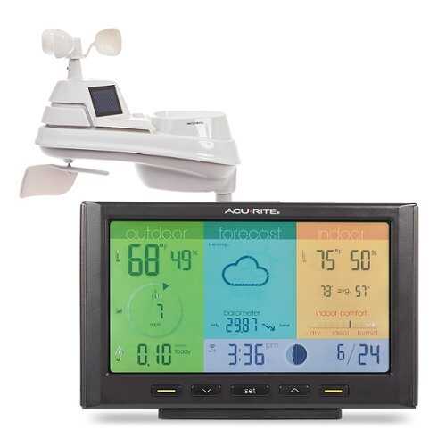 Rent to own AcuRite Iris Home Weather Station with Wi-Fi Color Display for Remote Monitoring - Black