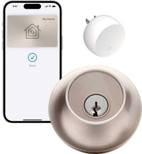 Rent to own Level - Lock+ Connect with Keypad Smart Lock Bluetooth/Wi-Fi Replacement Deadbolt with App / Keypad / Key Access - Satin Nickel