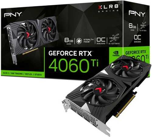 Rent to own PNY - NVIDIA GeForce RTX 4060 Ti 8GB GDDR6 PCIe Gen 4 x16 Graphics Card with Dual Fan - Black