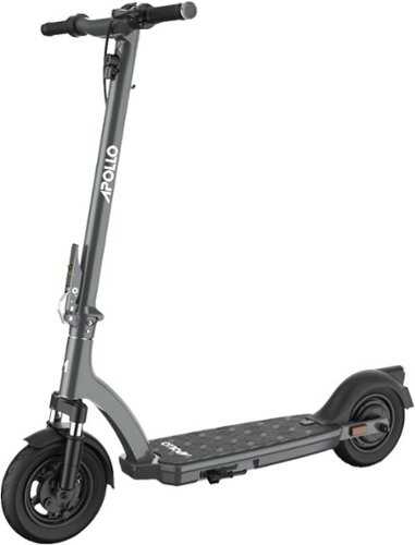 Rent to own Apollo Air 2023 Foldable Electric Scooter w/43 mi Max Operating Range & 21 mph Max Speed - Space Gray
