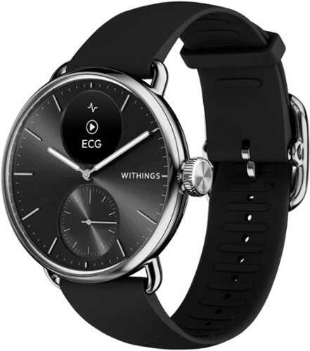 Rent to own Withings - ScanWatch 2 - Heart Health Hybrid Smartwatch - 38mm - Black/Silver