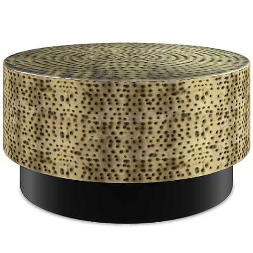 Rent to own Simpli Home - Montrose Metal Coffee Table - Antique Gold /Black