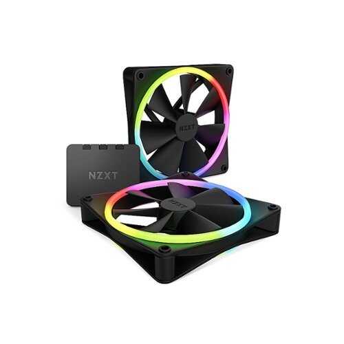 Rent to own NZXT - F140 Duo RGB 140mm Computer Case Fan with RGB Controller and Fluid Dynamic Bearings (2-pack) - Black