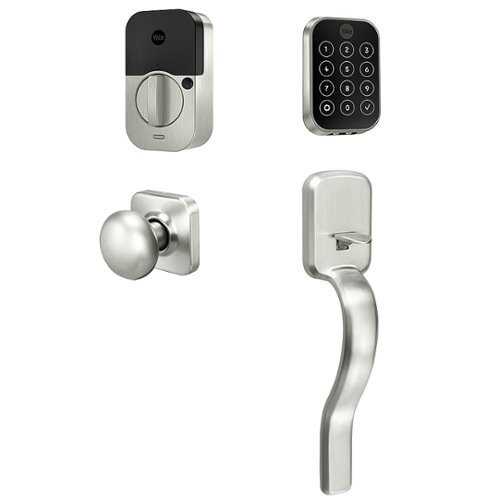 Rent to own Yale - Assure 2 Ridgefield Handle Smart Lock Wi-Fi Replacement Deadbolt with Touchscreen and App Access - Satin Nickel