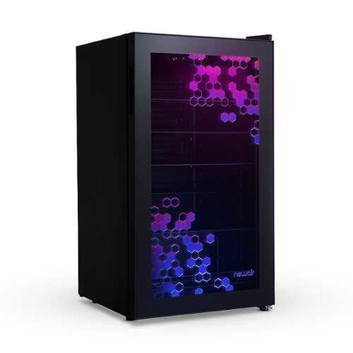 Rent To Own - NewAir - 126 Can Freestanding Beverage Fridge, Spectrum series, HexaColor Patter with Color-adjusting remote control - Black