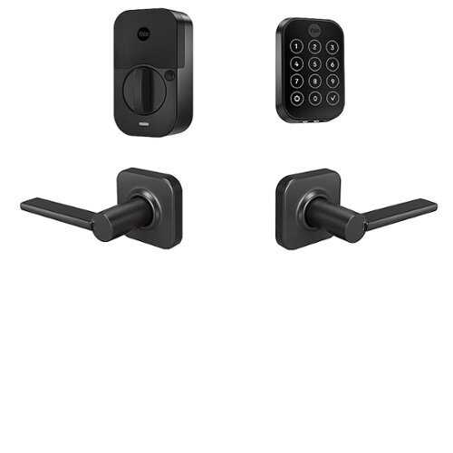 Rent to own Yale - Assure 2 Valdosta Lever Smart Lock Wi-Fi Replacement Deadbolt with Touchscreen and App Access - Black Suede