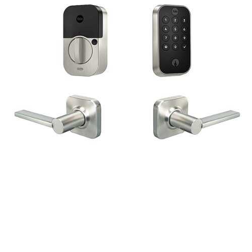 Rent To Own - Yale - Assure 2 Valdosta Lever Smart Lock Wi-Fi Replacement Deadbolt with Keypad and App Access - Satin Nickel