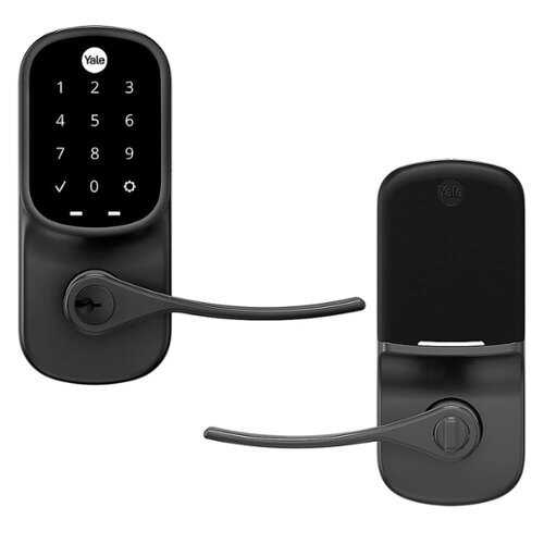 Rent To Own - Yale - Assure Lever Smart Lock Wi-Fi Replacement Handle with Touchscreen and App Access - Black Suede