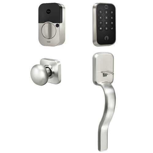 Rent to own Yale - Assure 2 Ridgefield Handle Smart Lock Wi-Fi Replacement Deadbolt with Keypad and App Access - Satin Nickel