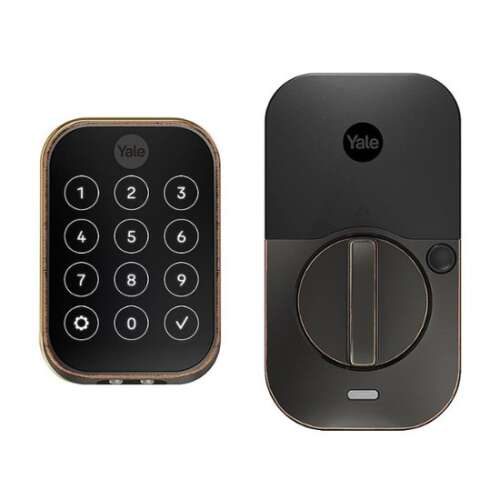 Rent To Own - Yale - Assure Lock 2 Plus Smart Lock Wi-Fi Replacement with Home Keys, Electronic Guest Keys, and Keypad Access - Oil Rubbed Bronze