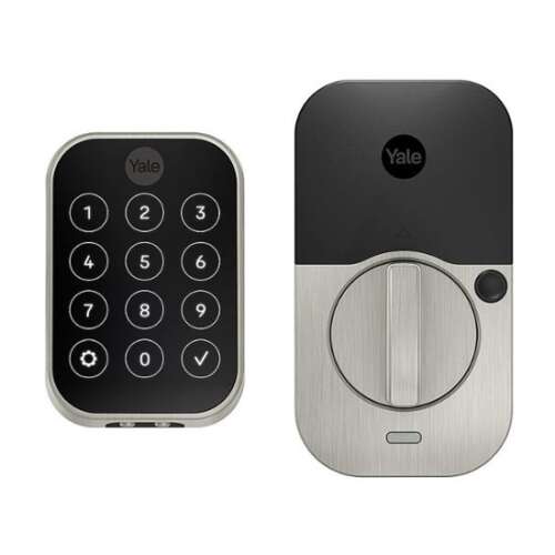 Rent To Own - Yale - Assure Lock 2 Plus Smart Lock Wi-Fi Replacement with Home Keys, Electronic Guest Keys, and Keypad Access - Satin Nickel