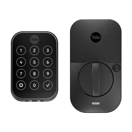 Rent To Own - Yale - Assure Lock 2 Plus Smart Lock Wi-Fi Replacement with Home Keys, Electronic Guest Keys, and Keypad Access - Black Suede