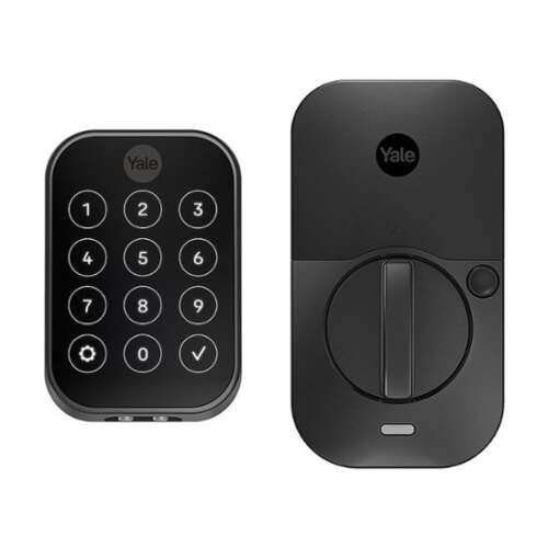 Rent To Own - Yale - Assure Lock 2 Plus Smart Lock Bluetooth Replacement with Home Keys, Electronic Guest Keys, and Keypad Access - Black Suede